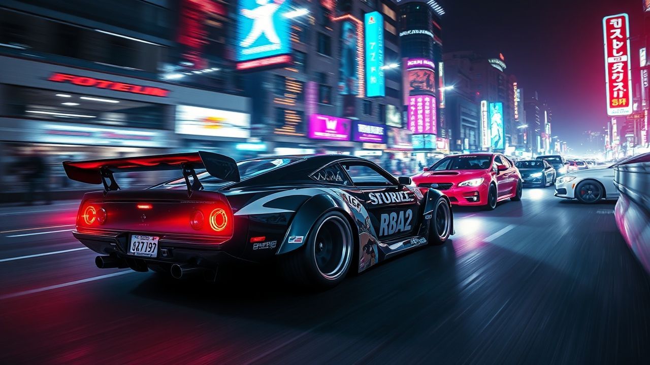 Holographic Street Race Modified Neon Dreams