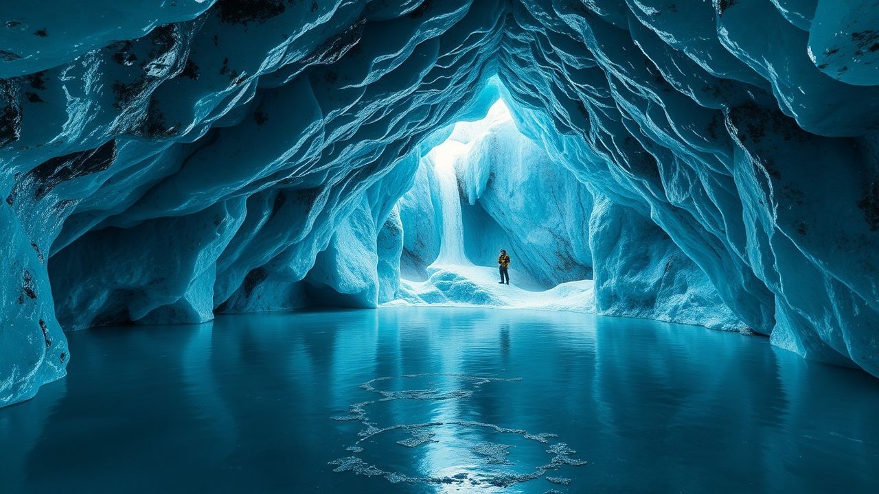 Glorious Ice Cave Interior Crystal