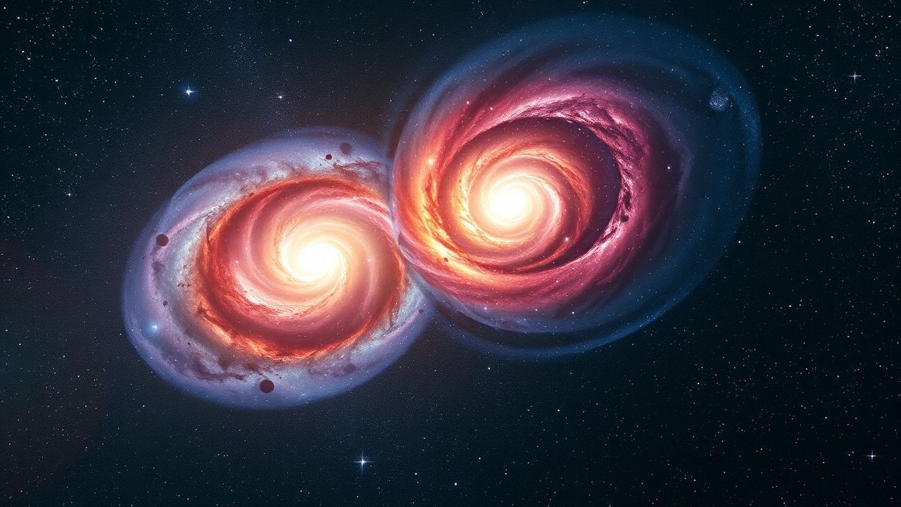 Eternal Two Galaxies Colliding