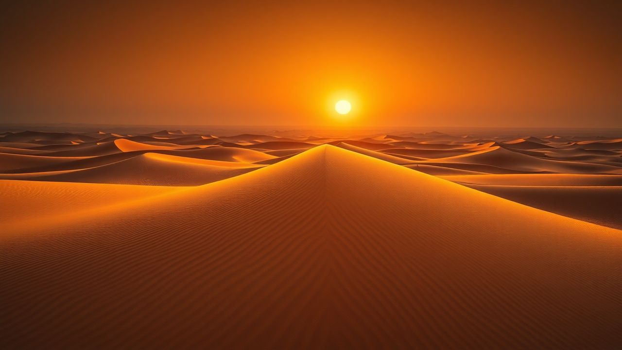 Stunning Sahara Dunes Ripples in Golden Light