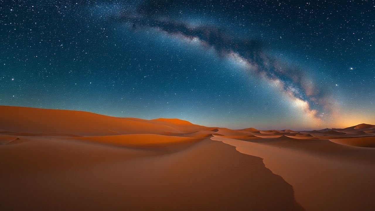 Majestic Desert Milky Way by Night