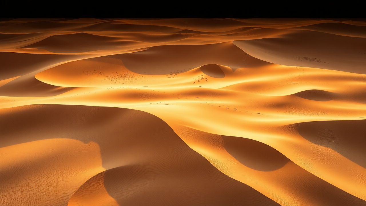 Lush Sand Dunes Shadows from Above