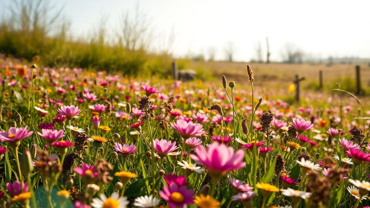 Stunning Meadow Wildflowers Carpet in Spring