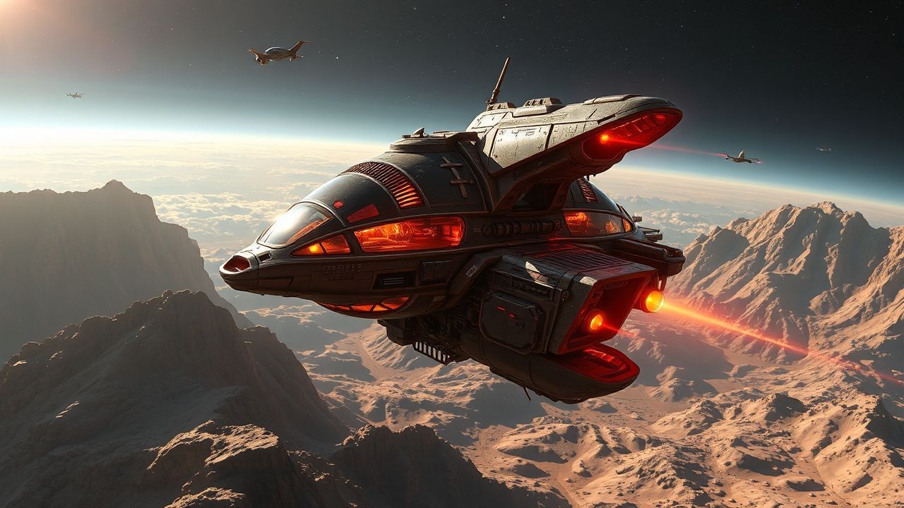 Futuristic Bioship Organic Spacecraft