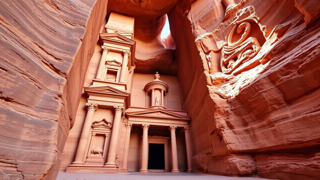 Iconic Petra Treasury Carved Ruins