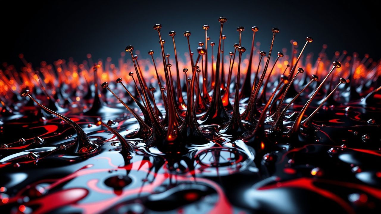 Infinite Ferrofluid Spikes Glossy