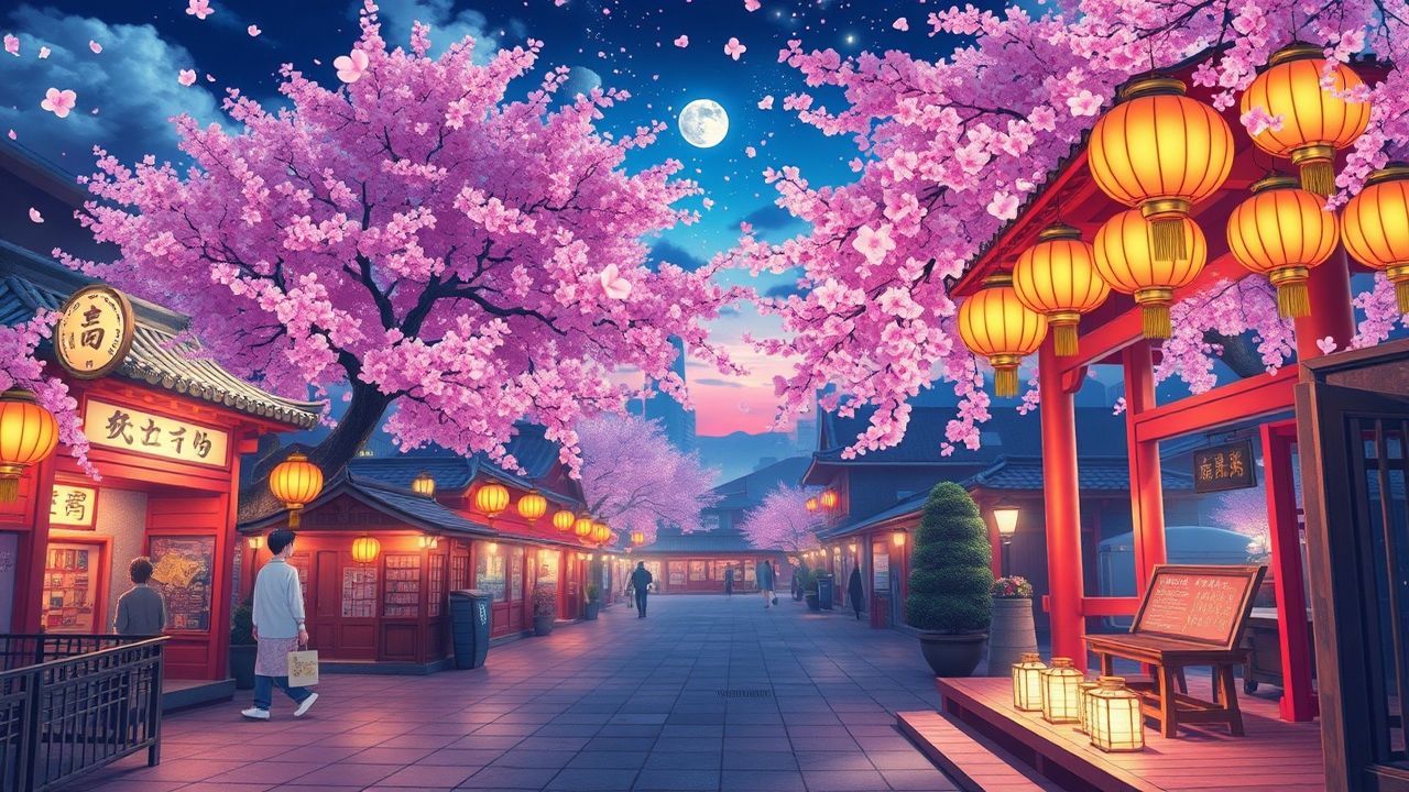 Pastel Cherry Blossom Festival Magic