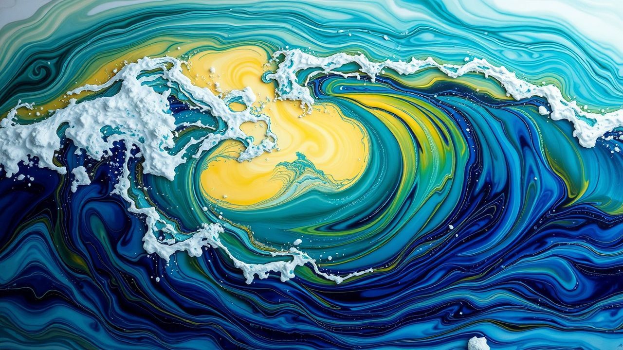 Flowing Resin Art Ocean