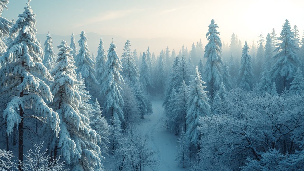 Breathtaking Forest Ice Covered Frozen