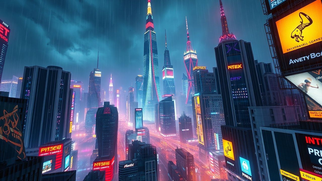 Electric Cyberpunk Megacity Endless Neon Dreams