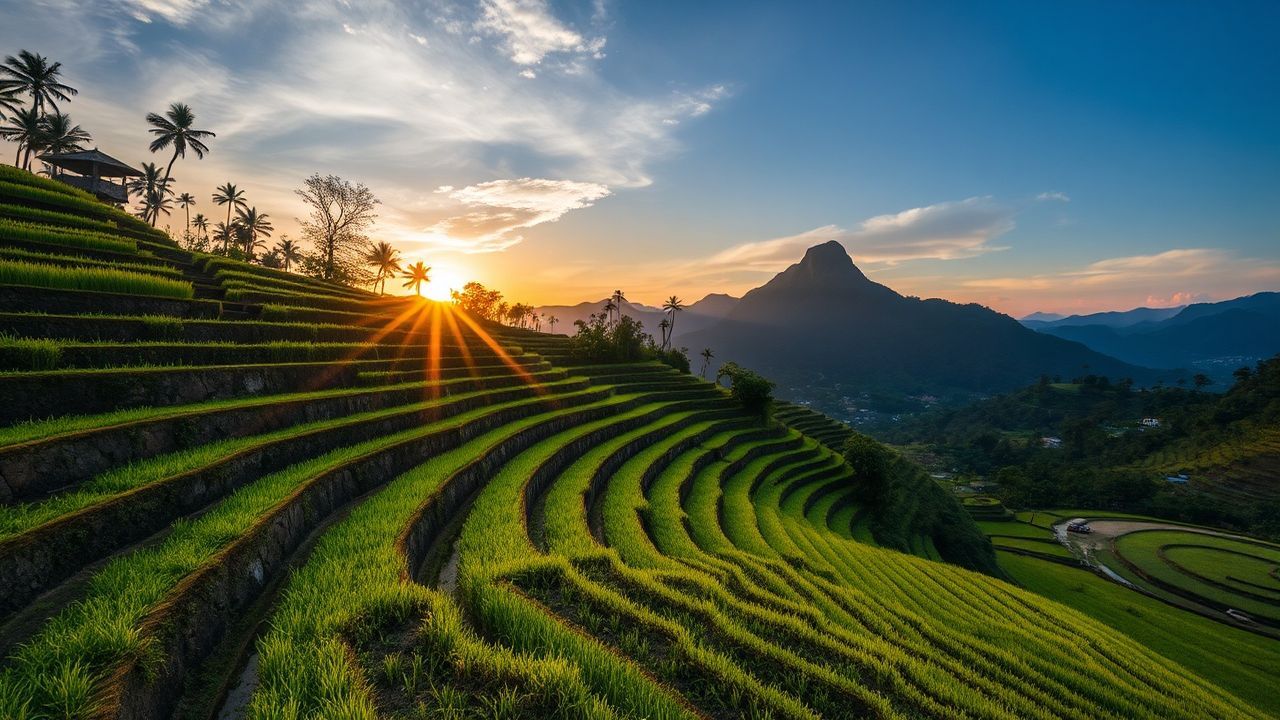 Stunning Bali Rice Terraces Reflections