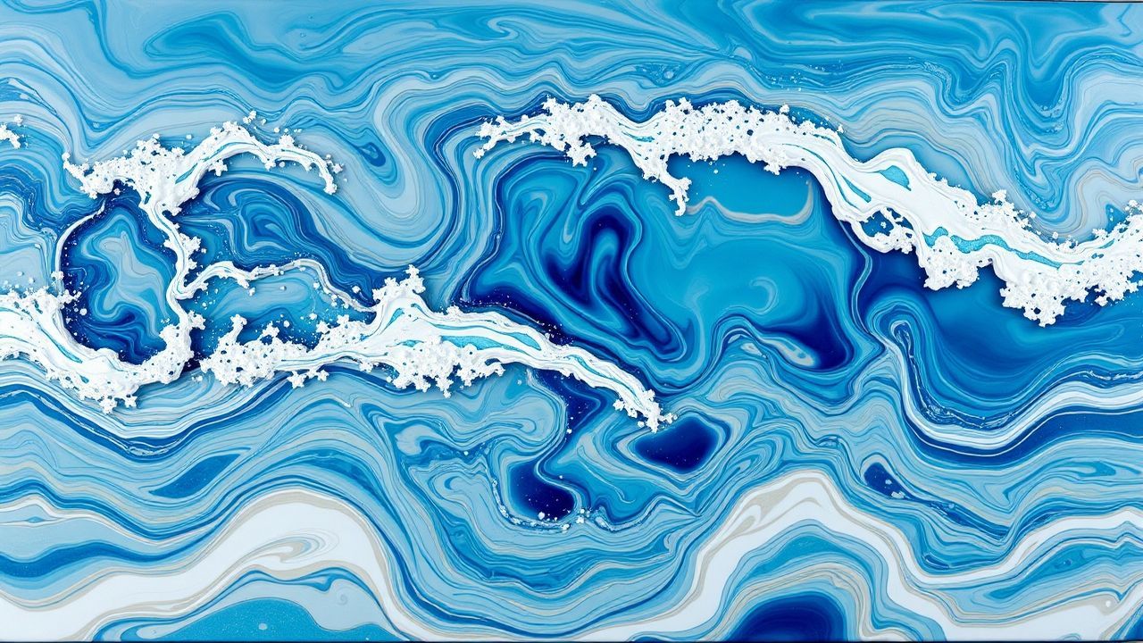 Flowing Resin Art Ocean