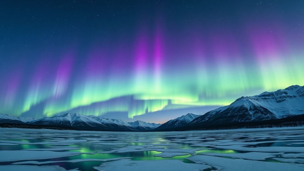 Ethereal Aurora Borealis Green Frozen
