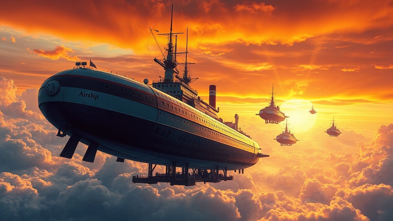 Ornate Airship Fleet Victorian
