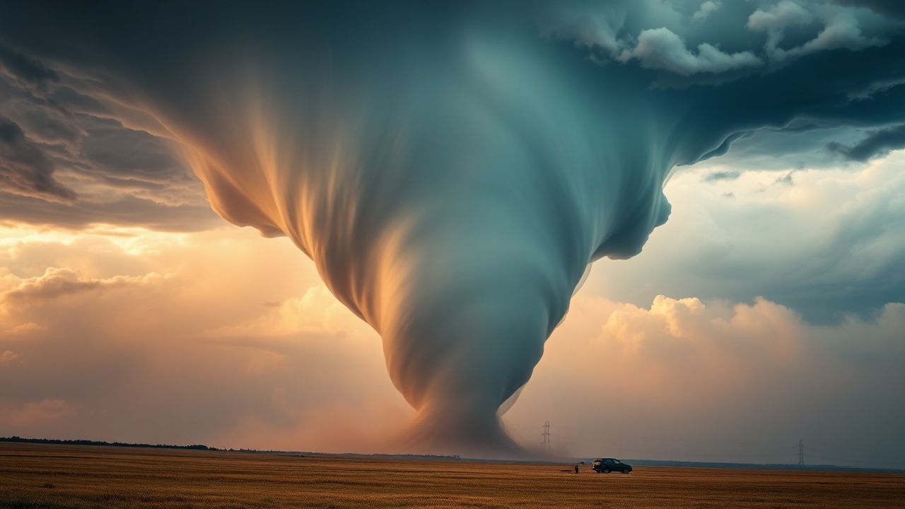 Wild Tornado Supercell Structure Drama
