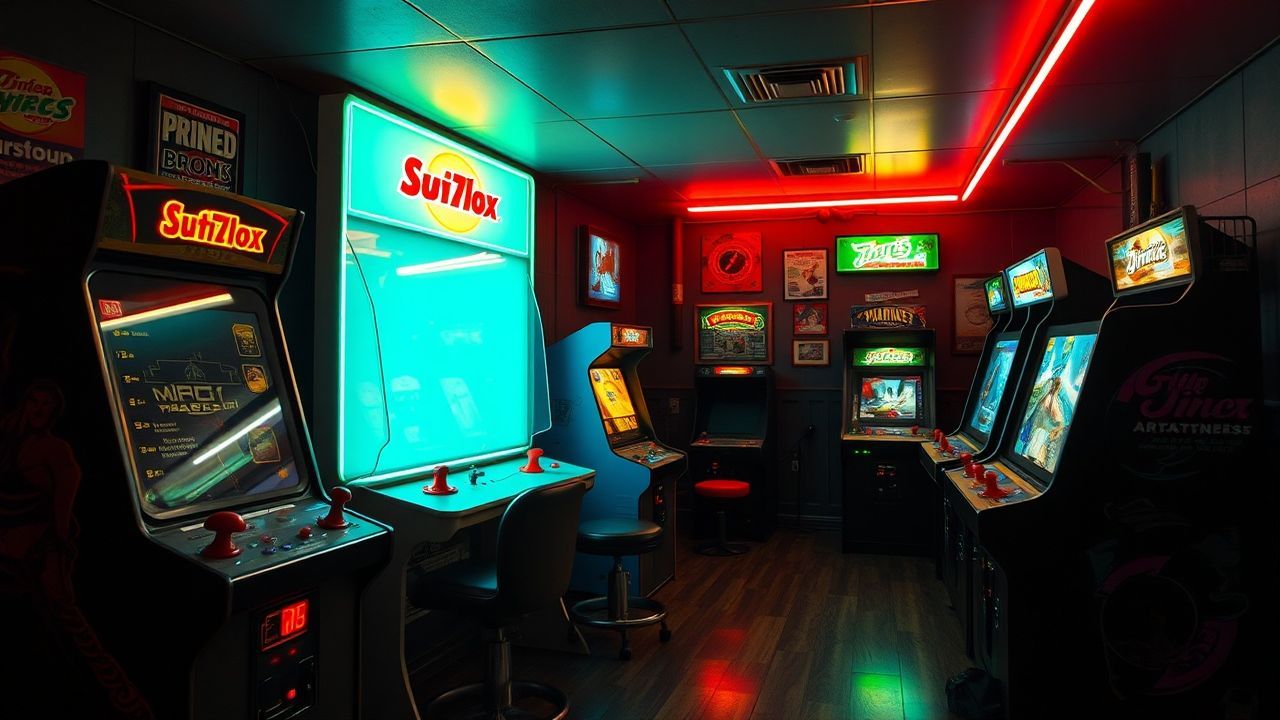 Chromatic Arcade Cabinet Glow Neon Dreams
