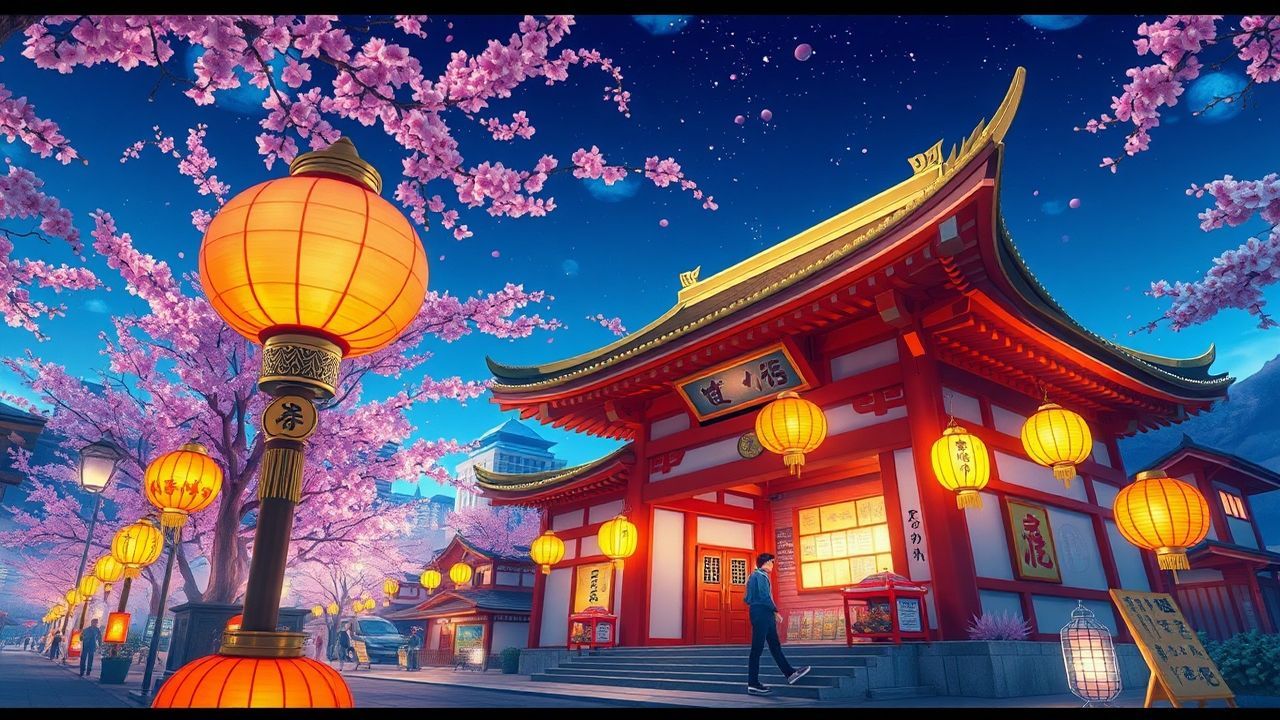 Vibrant Cherry Blossom Festival Magic