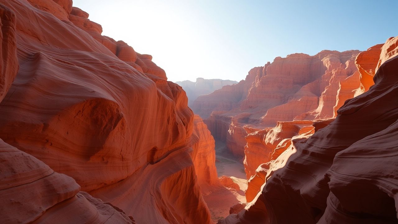 Tranquil Slot Canyon Narrow Glow