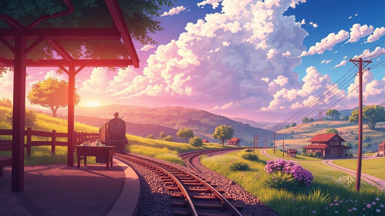 Radiant Studio Ghibli Countryside in Summer