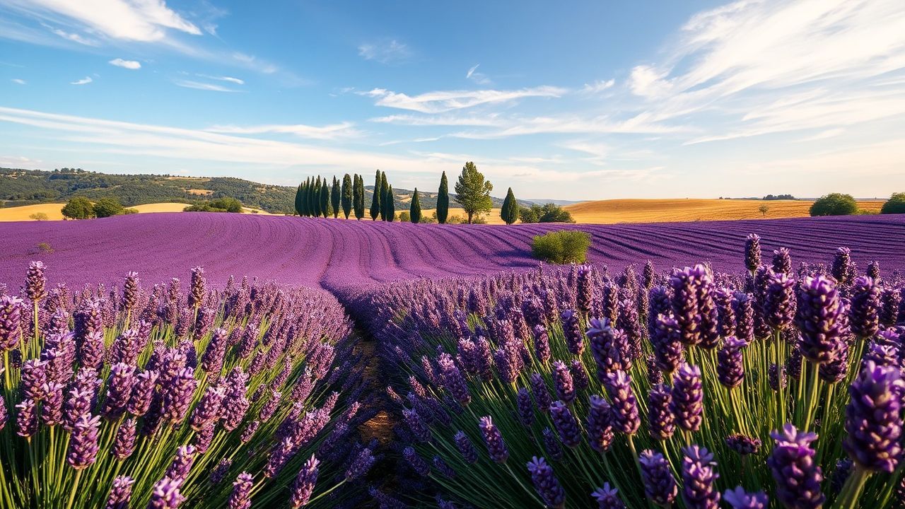 Coastal Provence Lavender Farmhouse in Summer