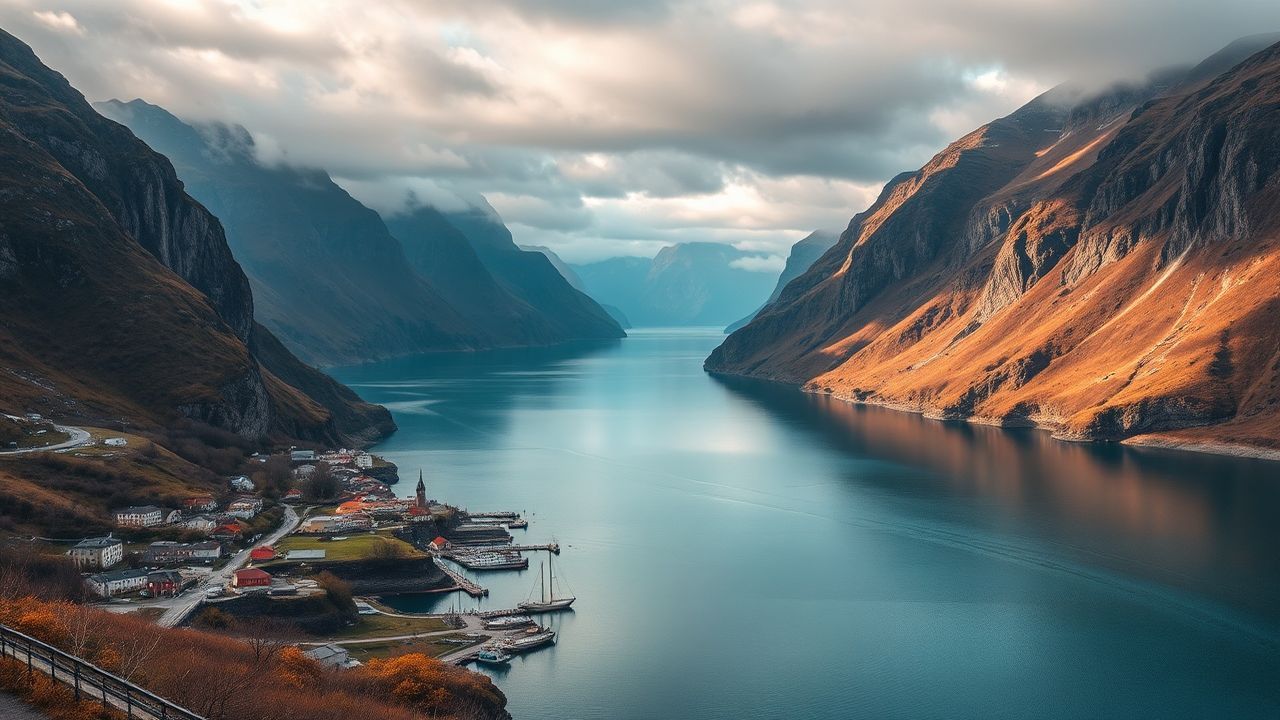 Fjord Norway Fjord Cliffs Drama