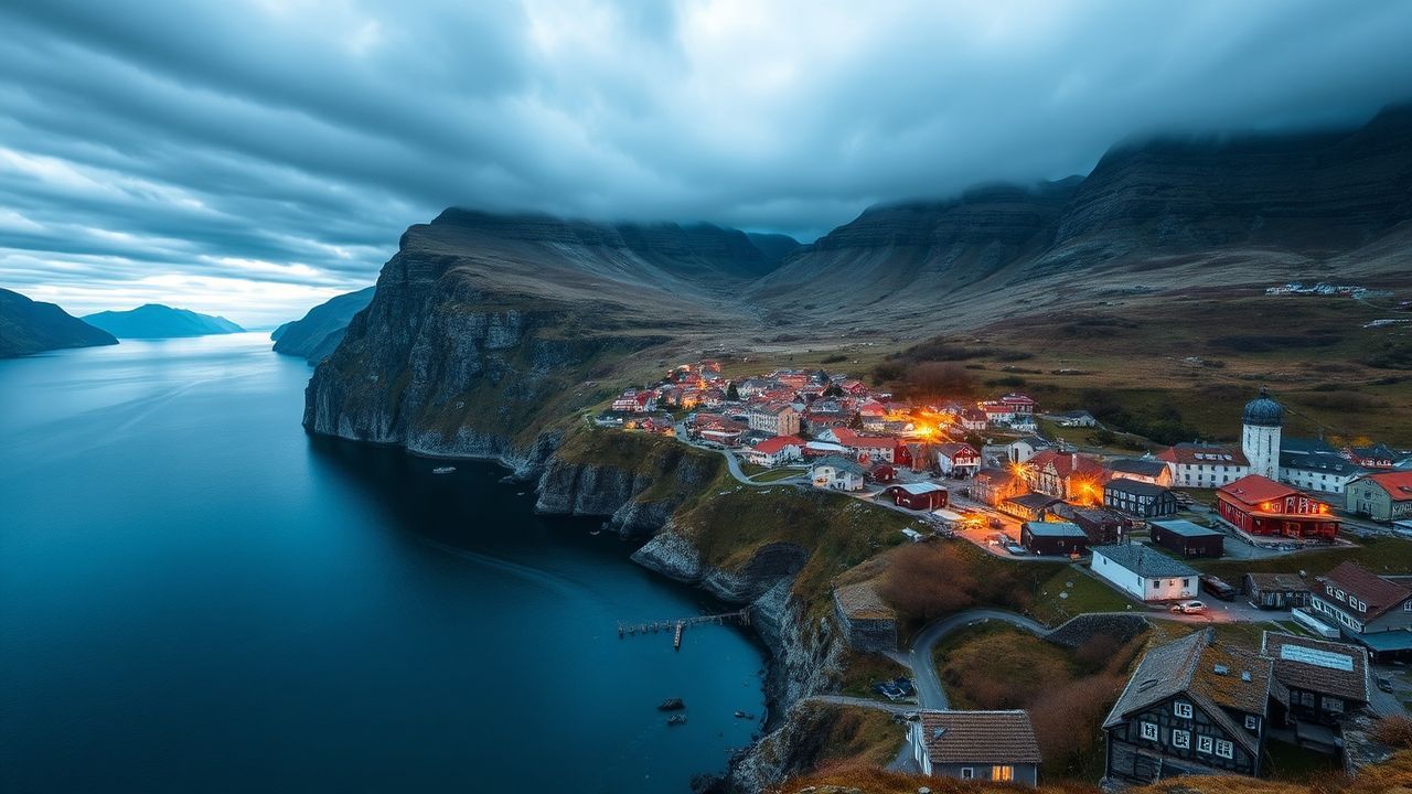 Frozen Norway Fjord Cliffs Drama