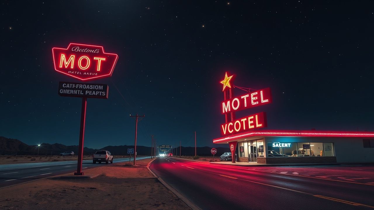 Neon Motel Sign Vacancy Neon Dreams