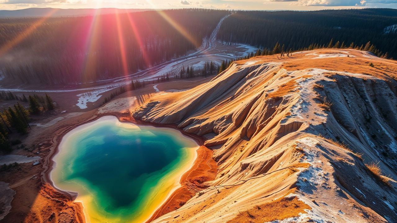 Lush Yellowstone Grand Prismatic in Spring