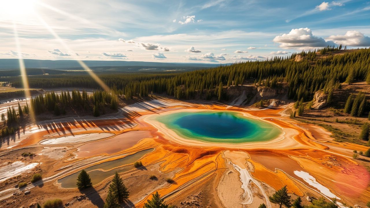 Breathtaking Yellowstone Grand Prismatic in Spring