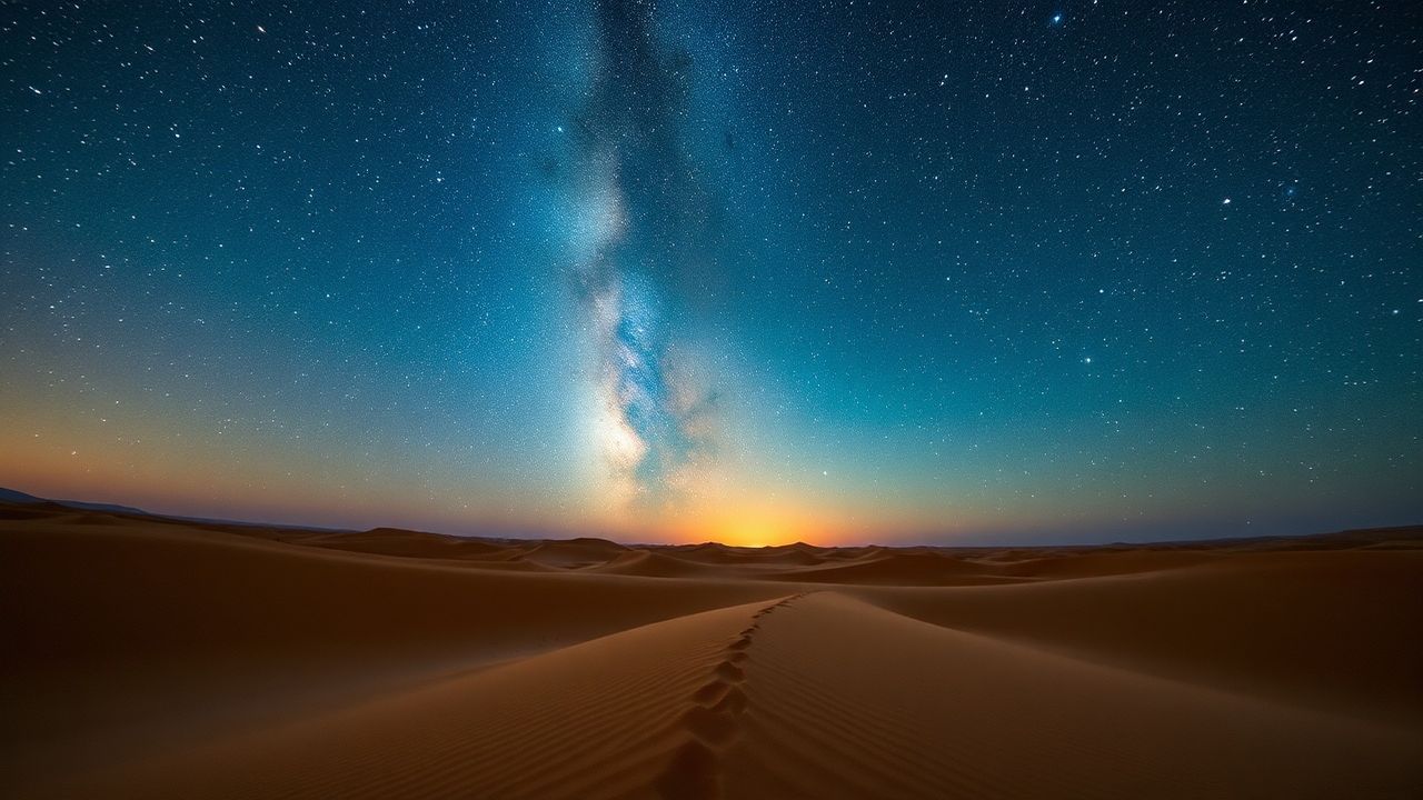 Glorious Desert Milky Way by Night