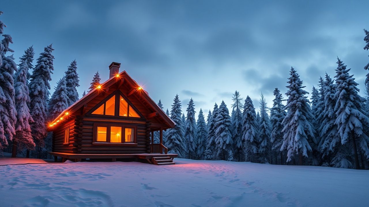Pristine Scandinavian Cabin Isolation in Winter