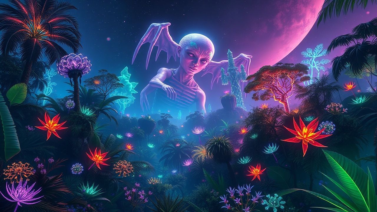 Colossal Alien Jungle Bioluminescent