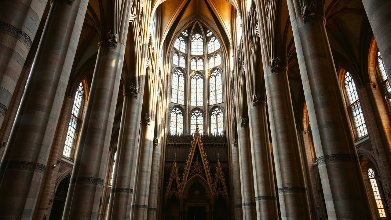 Ancient Sagrada Familia Interior