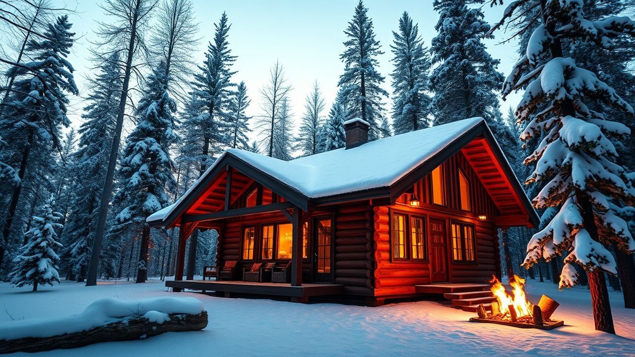 Pristine Scandinavian Cabin Isolation in Winter