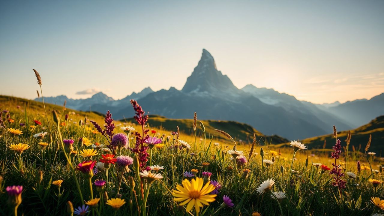 Stunning Alps Swiss Meadow