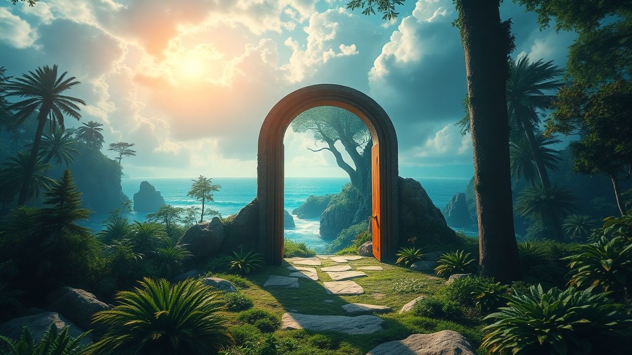 Surreal Door Ocean Opening