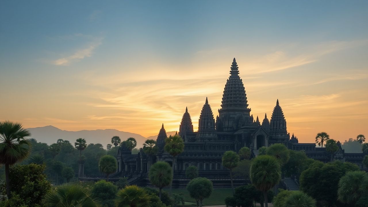 Timeless Angkor Wat Wat Temple at Sunrise
