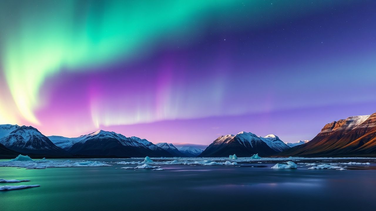 Dramatic Iceland Northern Lights