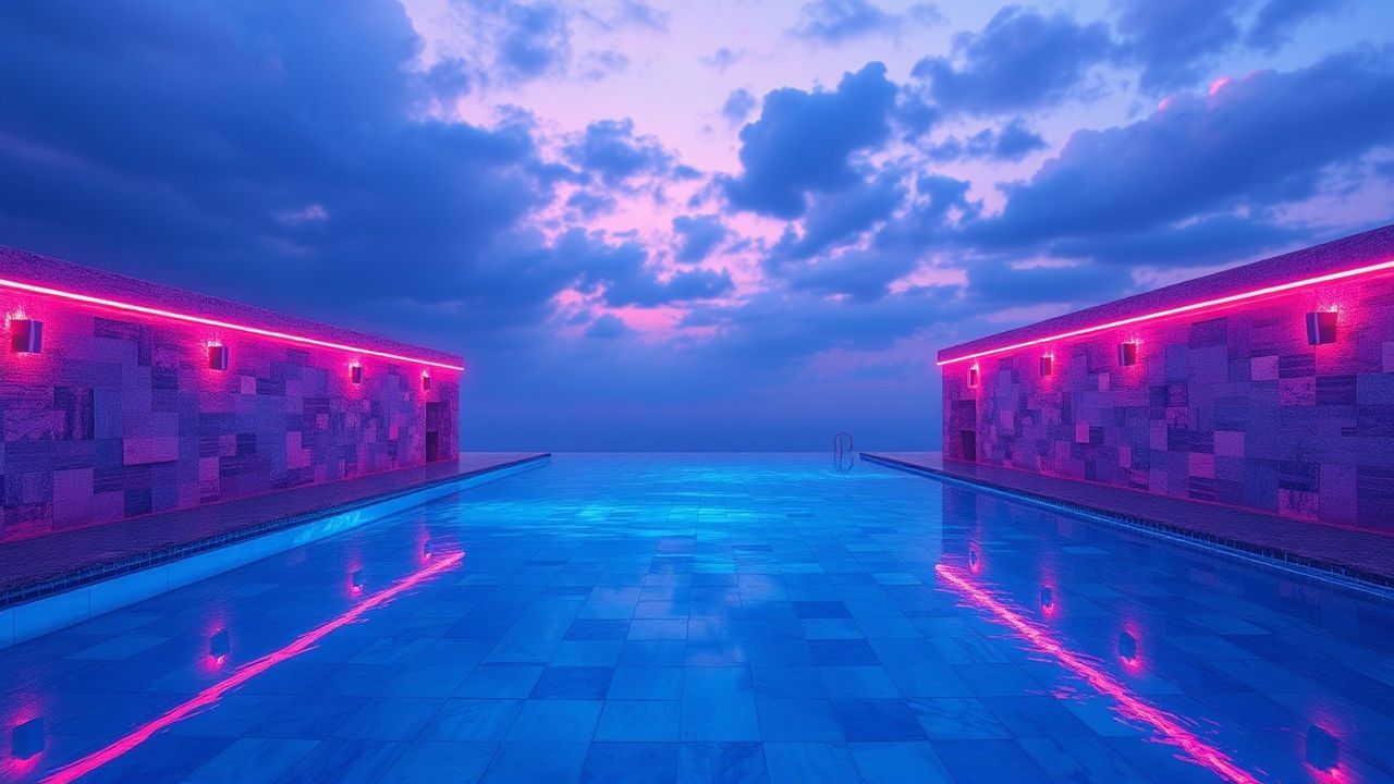 Dreamy Liminal Pool Empty