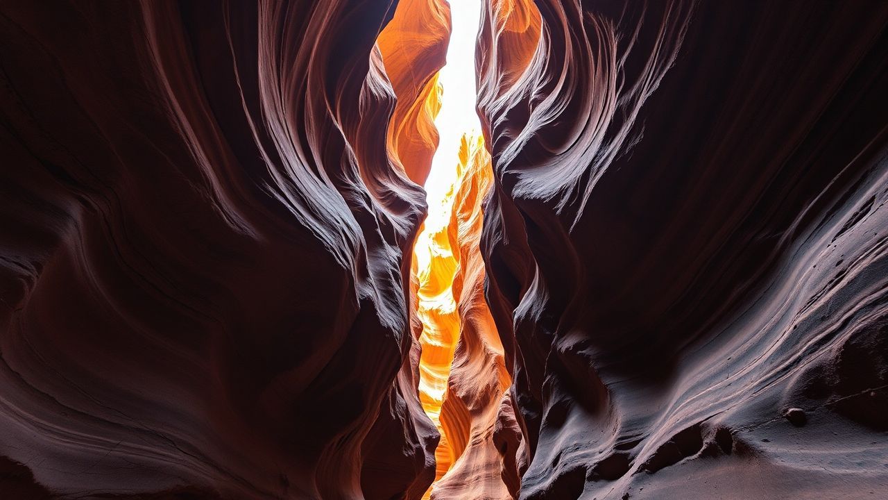 Serene Slot Canyon Narrow Glow