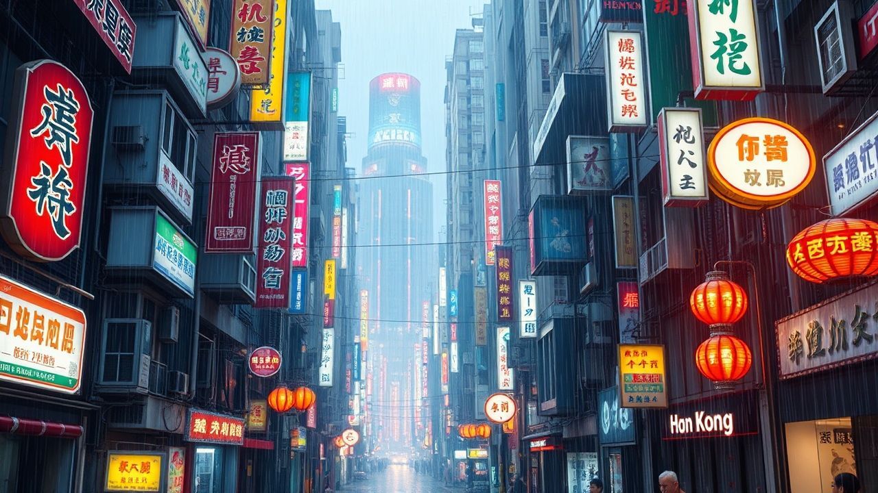 Neon Hong Kong Alley Neon Dreams