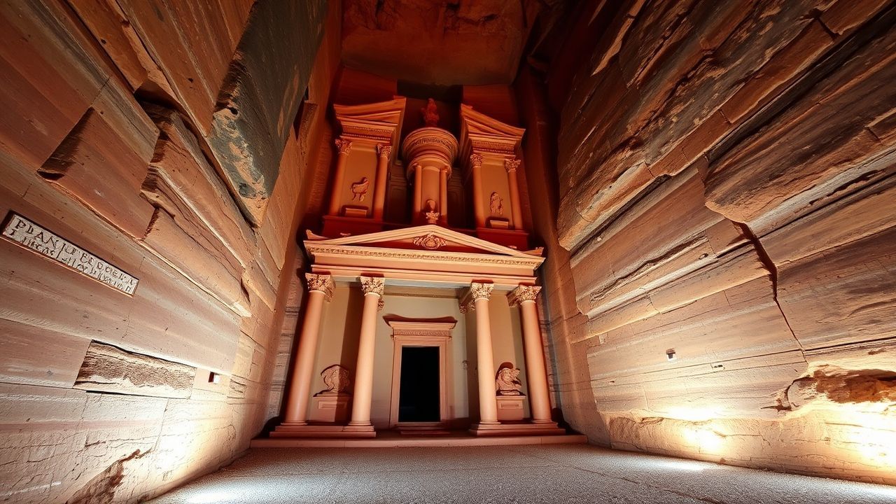 Iconic Petra Treasury Carved Ruins
