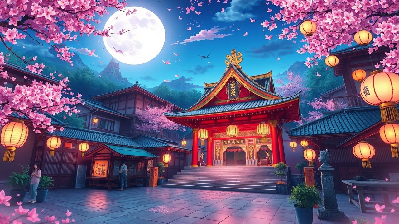 Vibrant Cherry Blossom Festival Magic