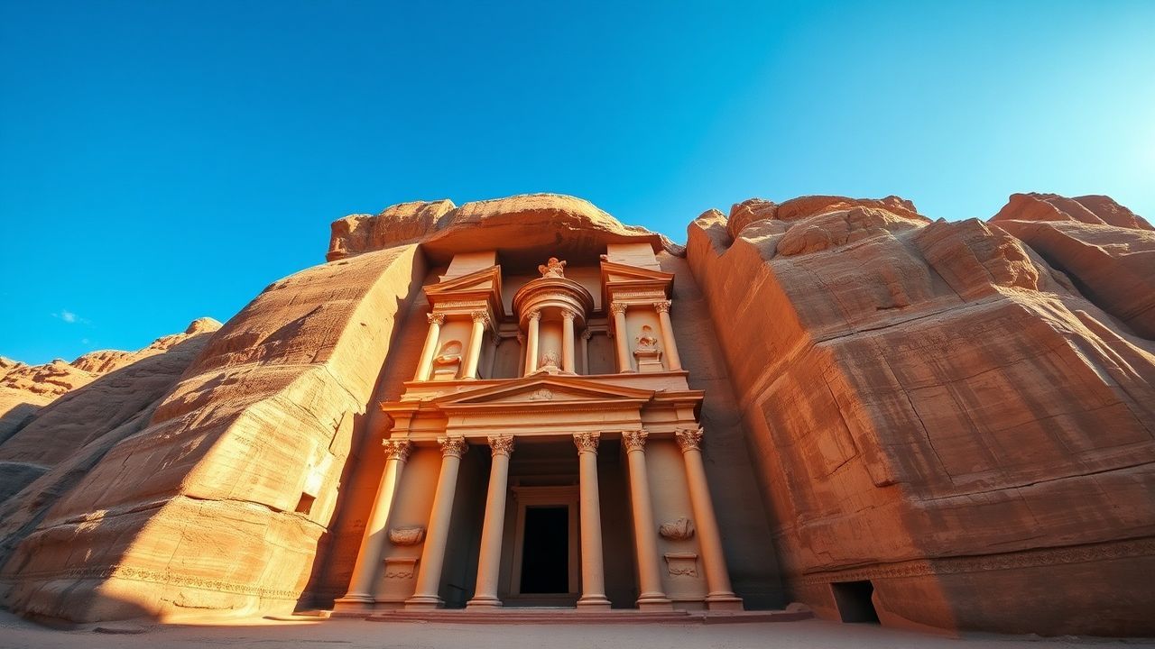 Iconic Petra Treasury Carved Ruins