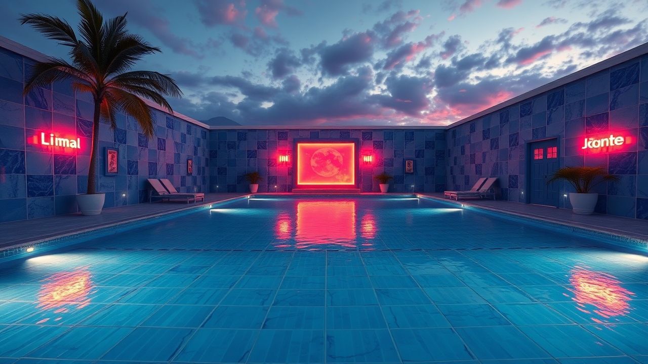 Dreamy Liminal Pool Empty