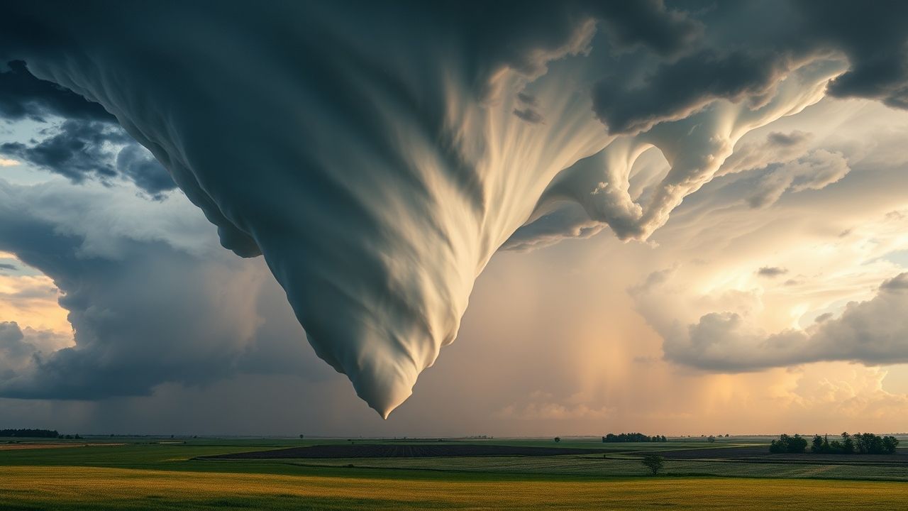Glorious Tornado Supercell Structure Drama