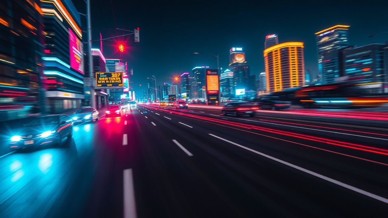 Timeless Outrun Drive City by Night