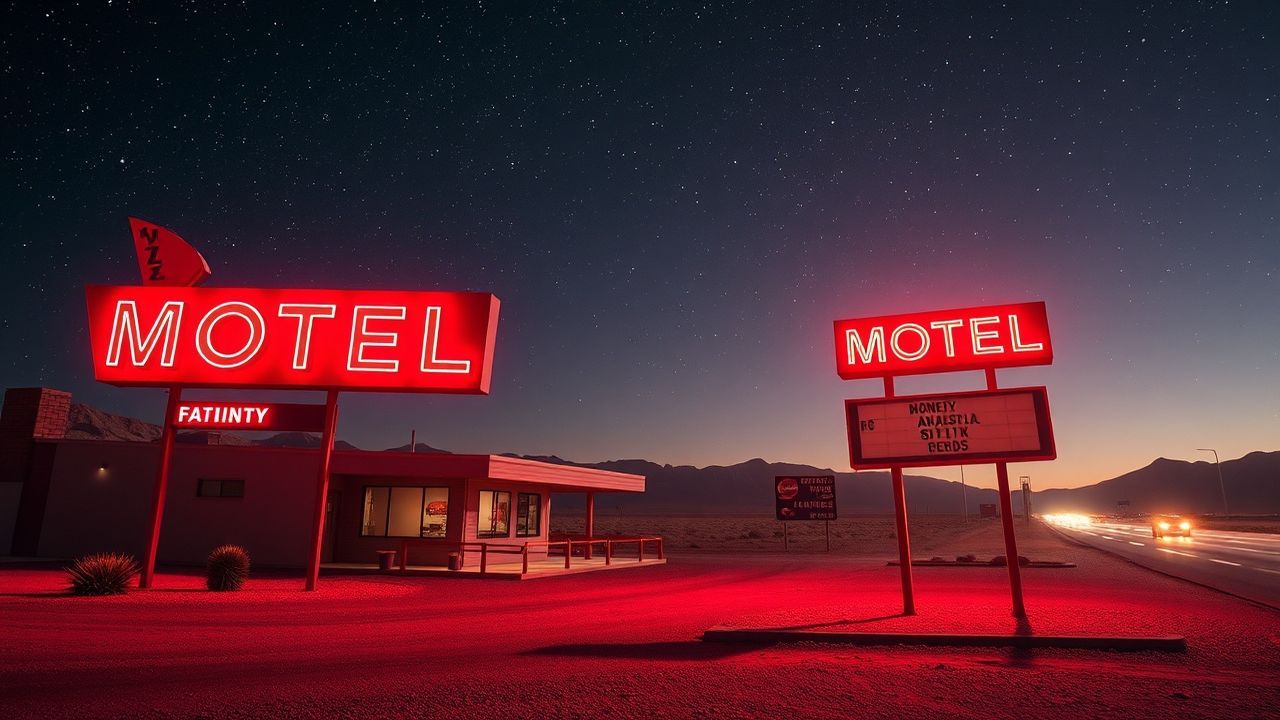 Chromatic Motel Sign Vacancy Neon Dreams
