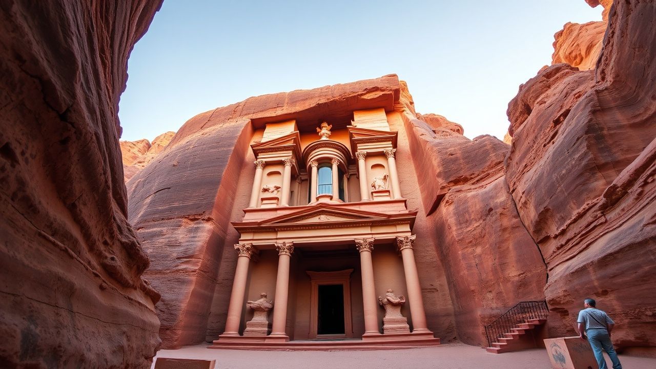 Magnificent Petra Treasury Carved Ruins
