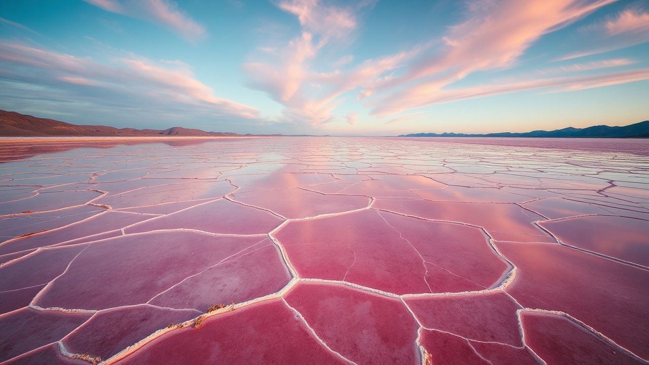 Glorious Salt Ponds Pink from Above